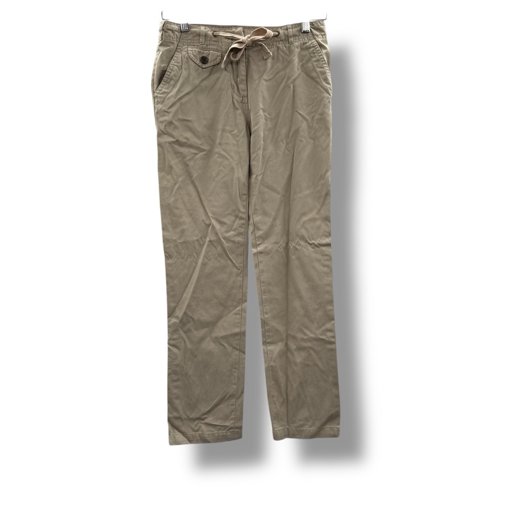 Boden Mid Rise Tie Waist Khaki Skinny Leg Ankle Pants Sz 2
